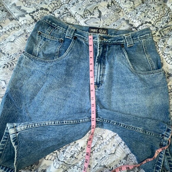 Pure Gear Men's Denim Shorts Size 36 Length 12" Medium Blue Wash Vintage - Picture 7 of 11